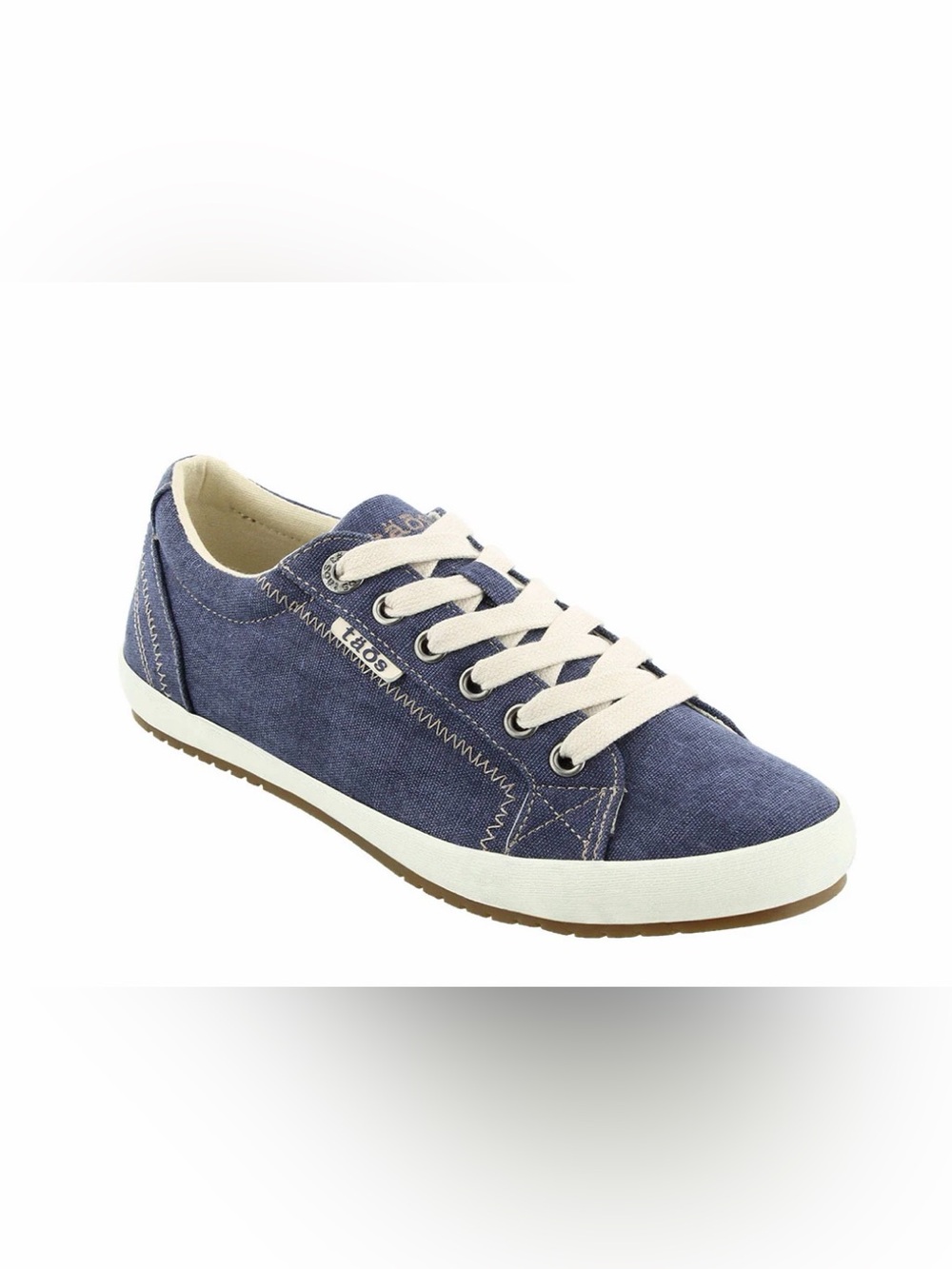 Taos Star Blue Denim-Style Low-Top Sneaker in Blue and White Size 9.5 Women’s